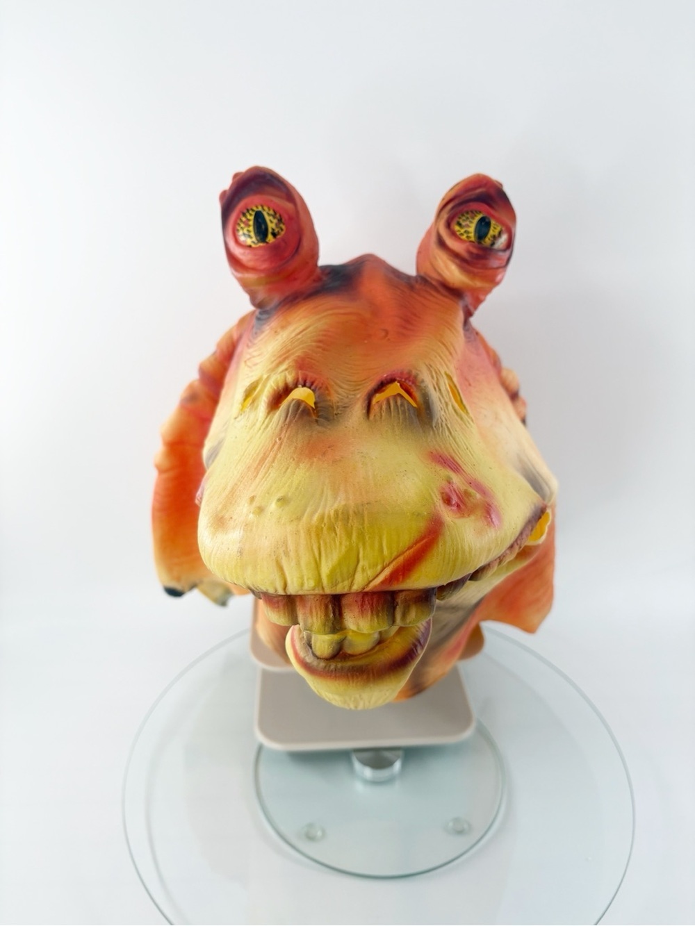 Vintage 1999 Star Wars Jar Jar Binks Episode I Latex Halloween Mask Lucasfilm